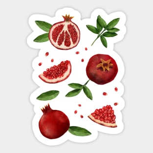 Pomegranates and Seeds Sticker